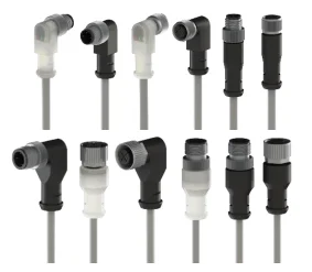 Conector Circular com Cabo Injetado M8 M12 Tecnotron